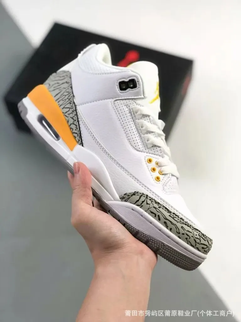 【AJ3】Pure original high version AJ3 mid top trendy sports combat retro classic basketball shoes (85)