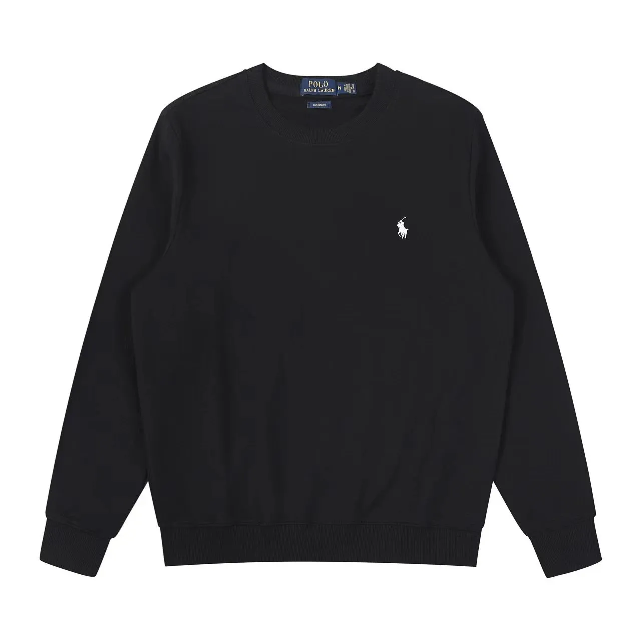 刺绣秋冬圆领卫衣男纯棉薄款套头情侣长袖卫衣上衣ASI (7)