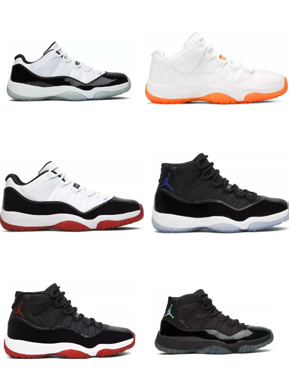 真碳板AJ11 shoes sneakers,莆田高版本aj11 黑红酷灰康扣大灌蓝 (56)